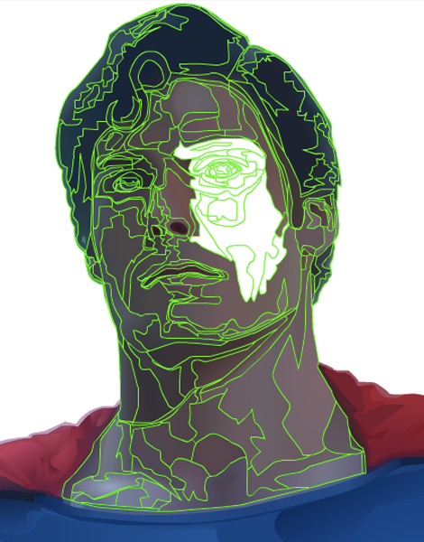 Vector Art Work for Superman by Duane Thomas